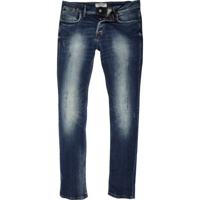 Faded blue wash Jack & Jones slim fit jeans
